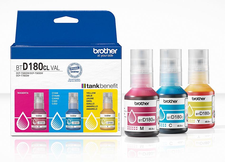 Recarga de Tinteiro BROTHER BTD180CLVAL (5000 páginas - Ciano, Magenta e Amarelo), miniatura 3