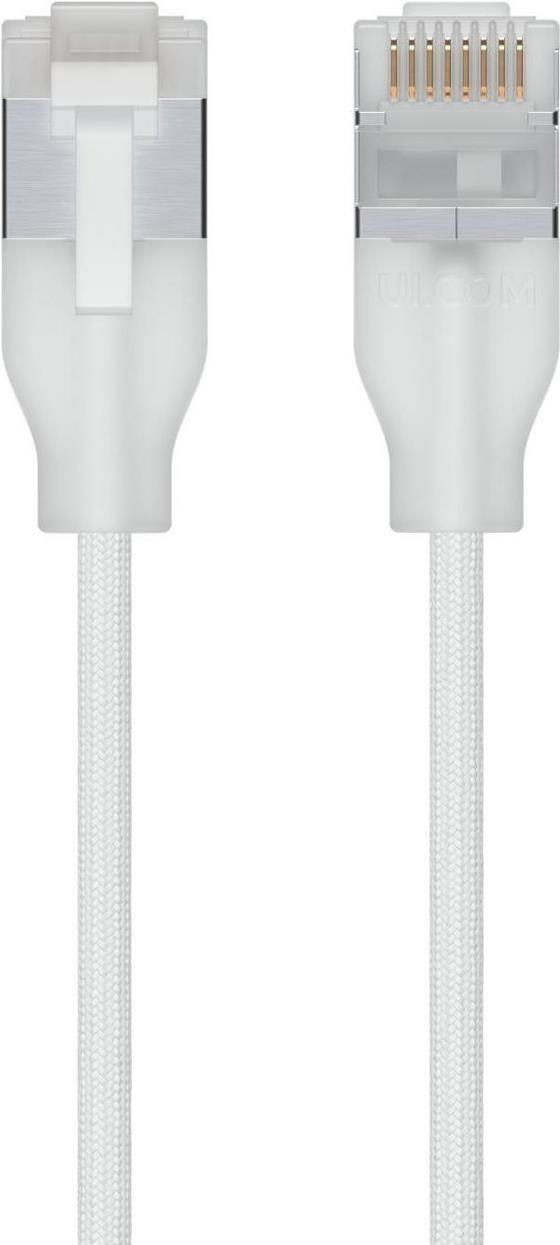 Cabo de Rede UBIQUITI UACC-Cable-Patch-EL-C6A-1M-W (1 m - Cat6a - RJ-45 - Branco)