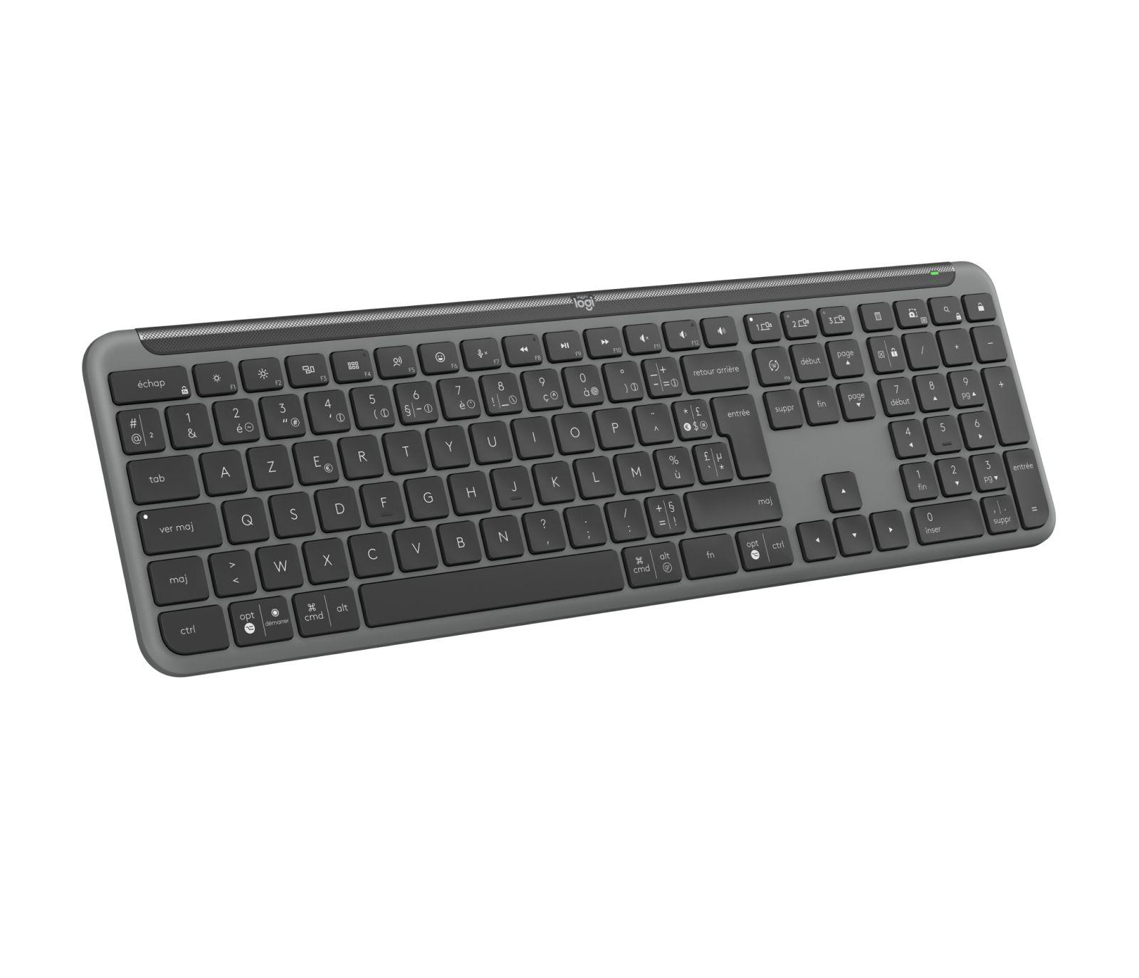 Teclado LOGITECH Signature Slim K950 (Francês - Teclas de tesoura - Tamanho completo - Grafite) — miniatura 3