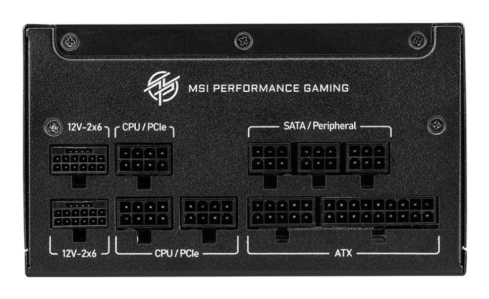 Fonte de Alimentação MSI MPG A850GS PCIE5 (ATX - 850 W - 80 PLUS Gold - Preto), miniatura 2