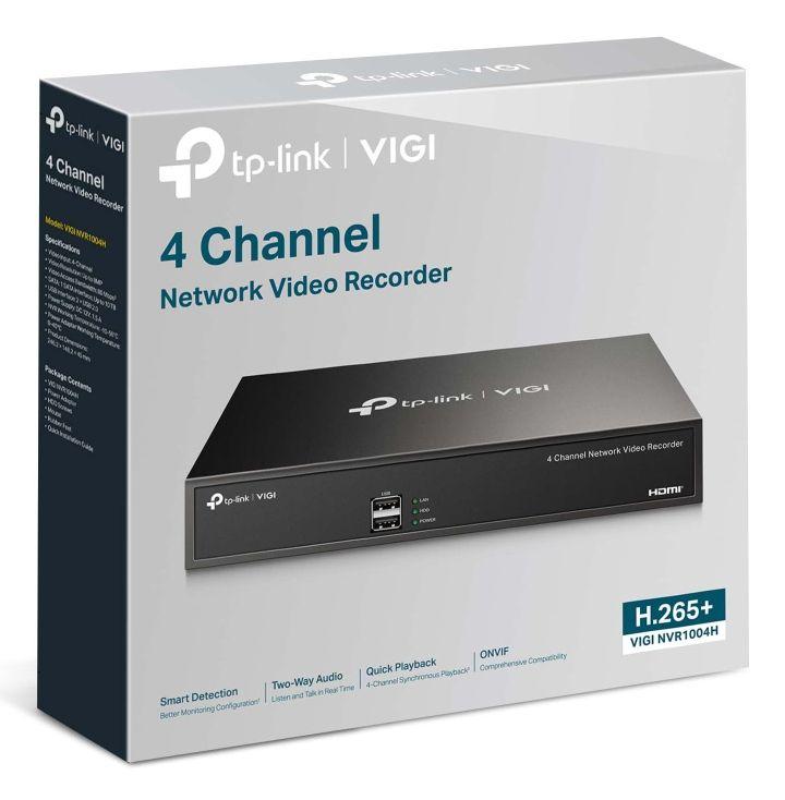Gravador de Vídeo em Rede TP-LINK VIGI NVR1004H (Preto), miniatura 4