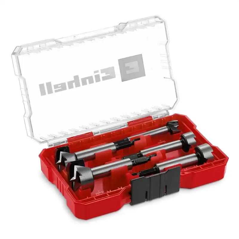 Conjunto de Brocas Forstner EINHELL-KWB 706003 (5 Peças - Encaixe 1/4" - Vermelho/Transparente)