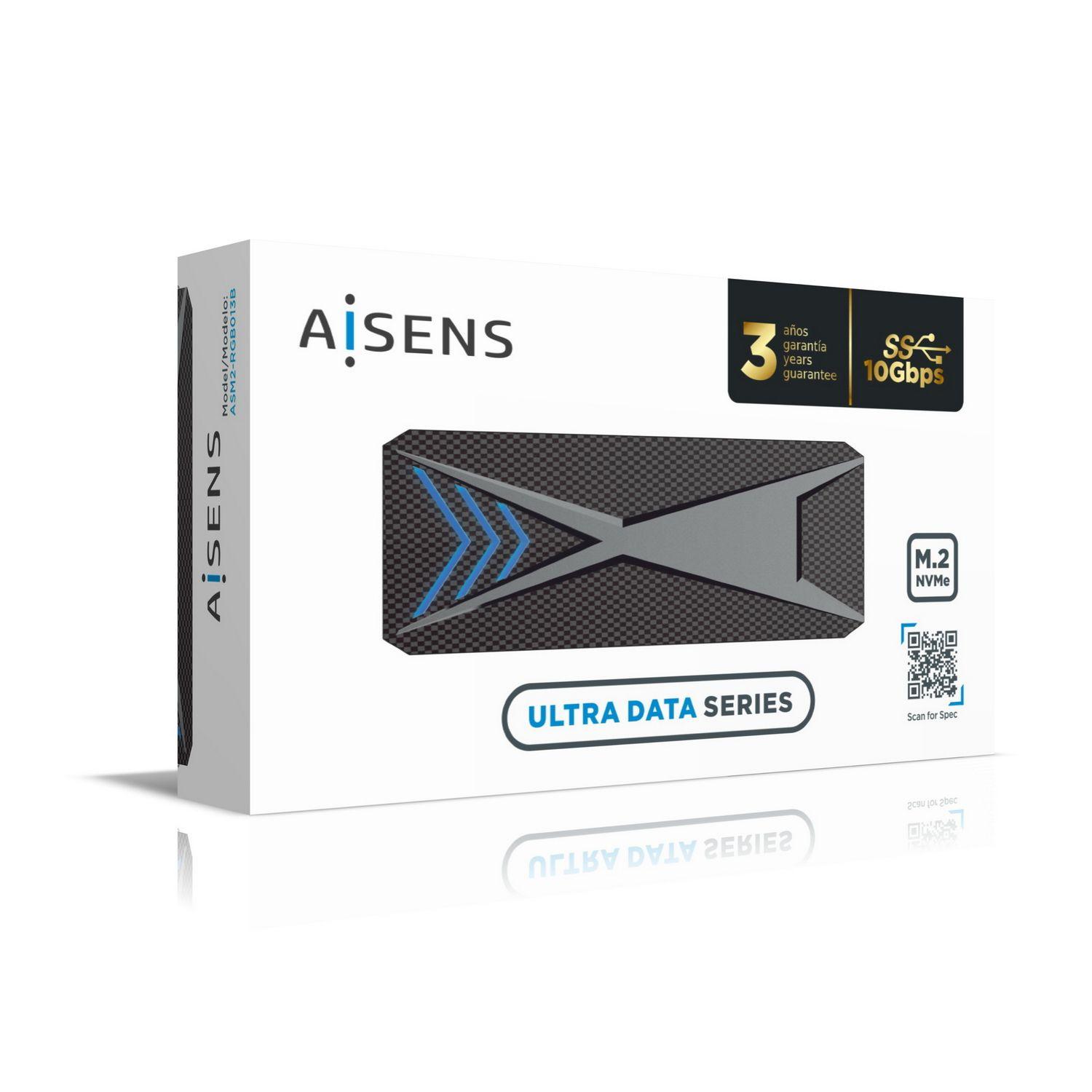 Caixa Externa SSD M.2 AISENS ASM2-RGB013B (M.2 - Preto) — miniatura 5
