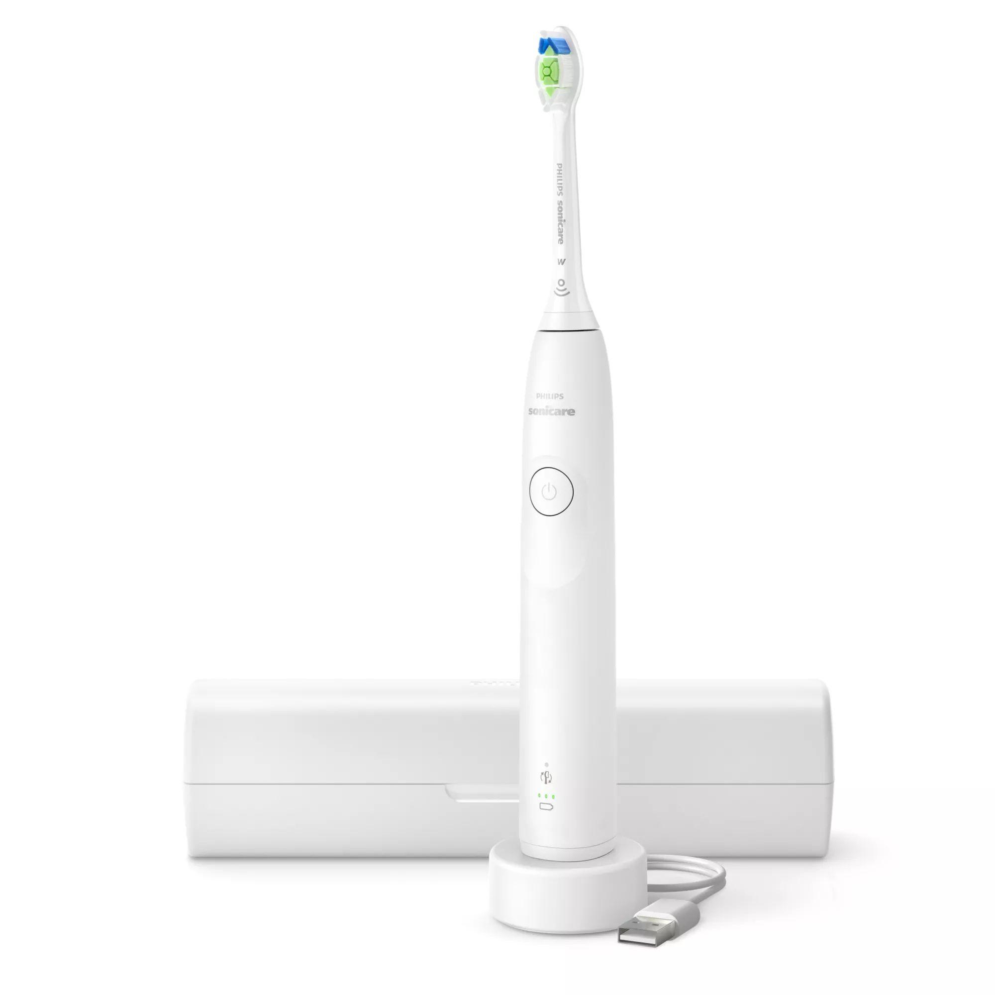 Escova de Dentes Elétrica Sónica PHILIPS Sonicare 5300 HX7108/02 (Branco)