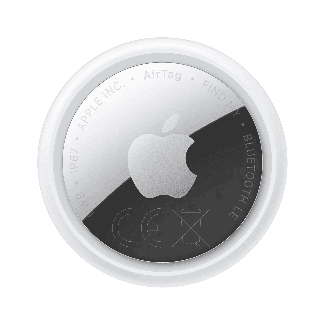Localizador APPLE AirTag 2.ª Geração (iOS 26, iPadOS 26 - Branco e Prateado)