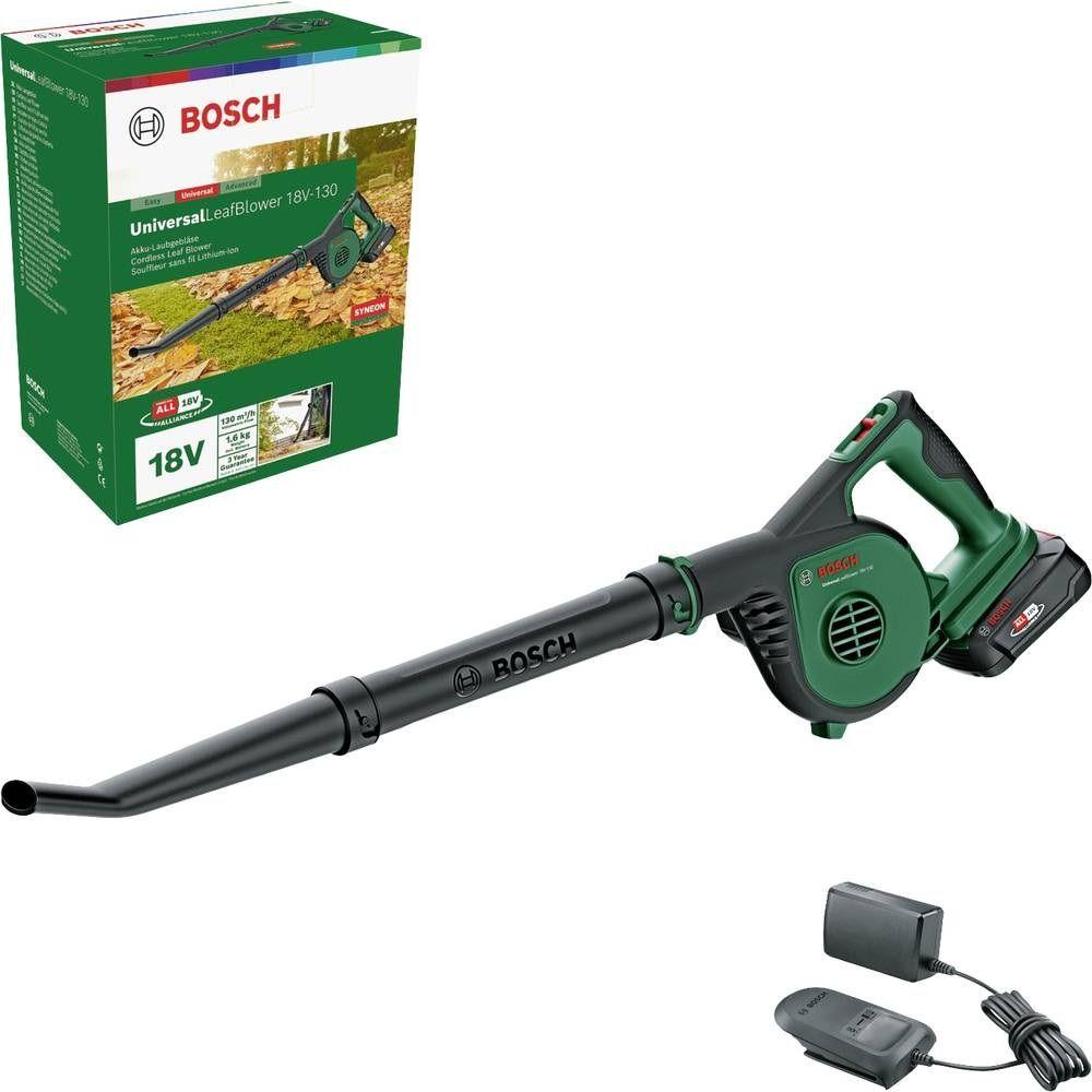 Soprador de Ar a Bateria BOSCH Universal LeafBlower 18V-130 (18 V - Bateria - Iões de lítio - Verde/Preto)
