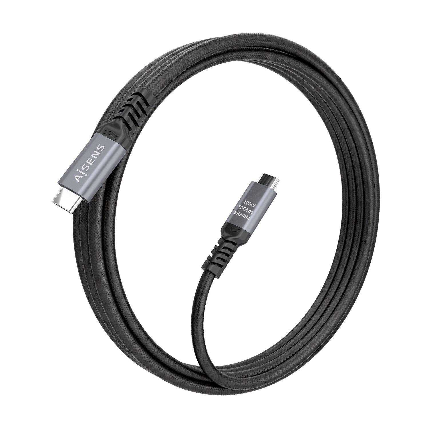 Cabo USB-C AISENS A107-0989 (4 m - USB C - Preto) — miniatura 2