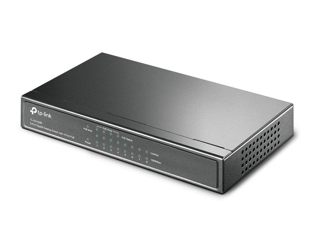 Switch TP-LINK TL-SG1008P (8 Portas - Gigabit Ethernet - 1000 Mbit/s - 4 Portas PoE) — miniatura 3