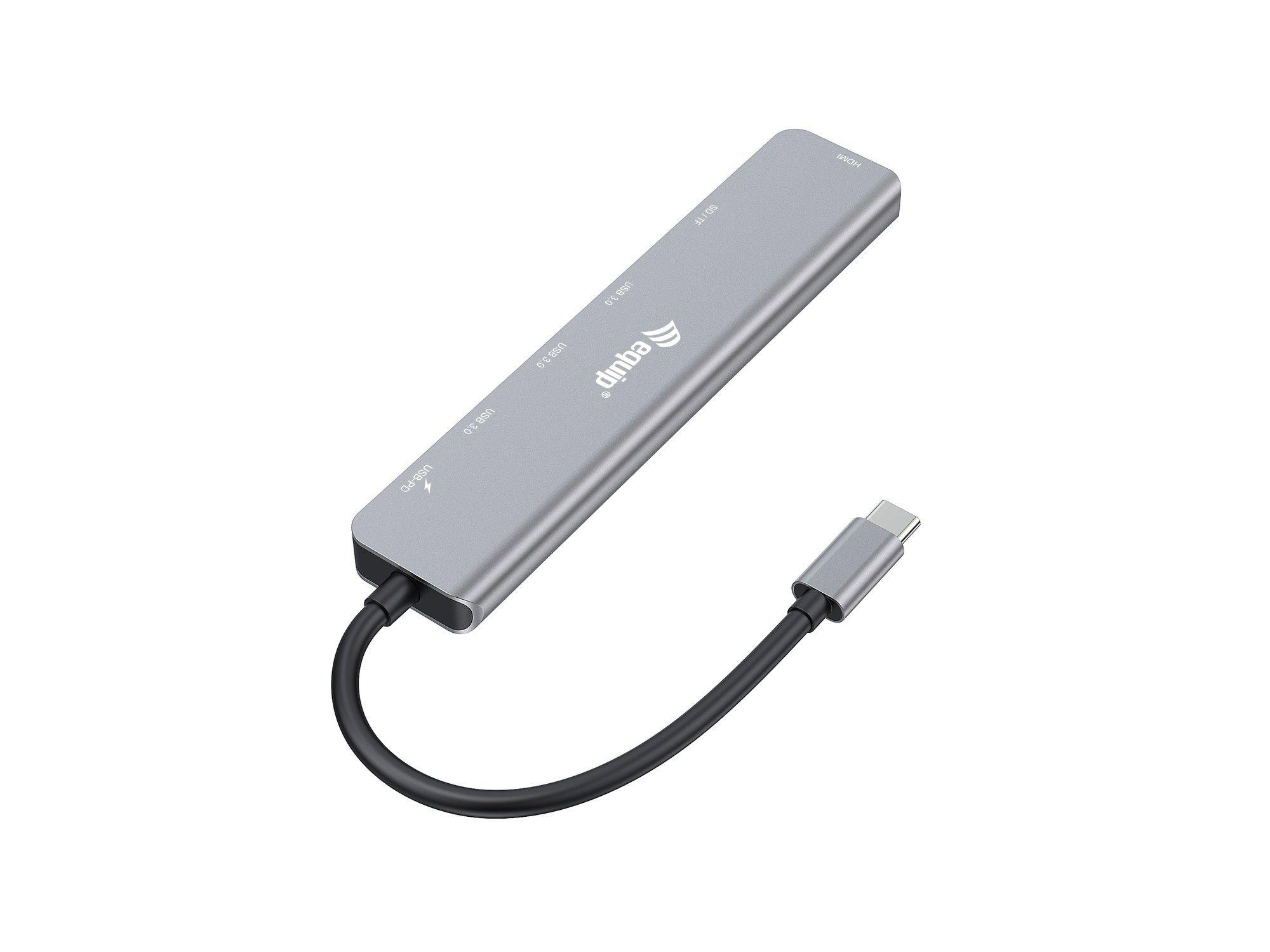 Adaptador USB-C Multiporta EQUIP 133494 (0,25 m - Prateado), miniatura 3