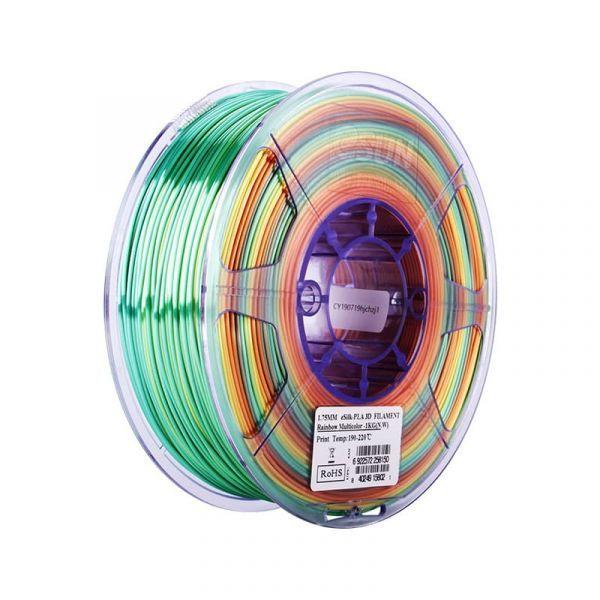 Filamento para Impressora 3D ESUN EPLA-SILK 1,75mm RAINBOW 1kg (Multicor)