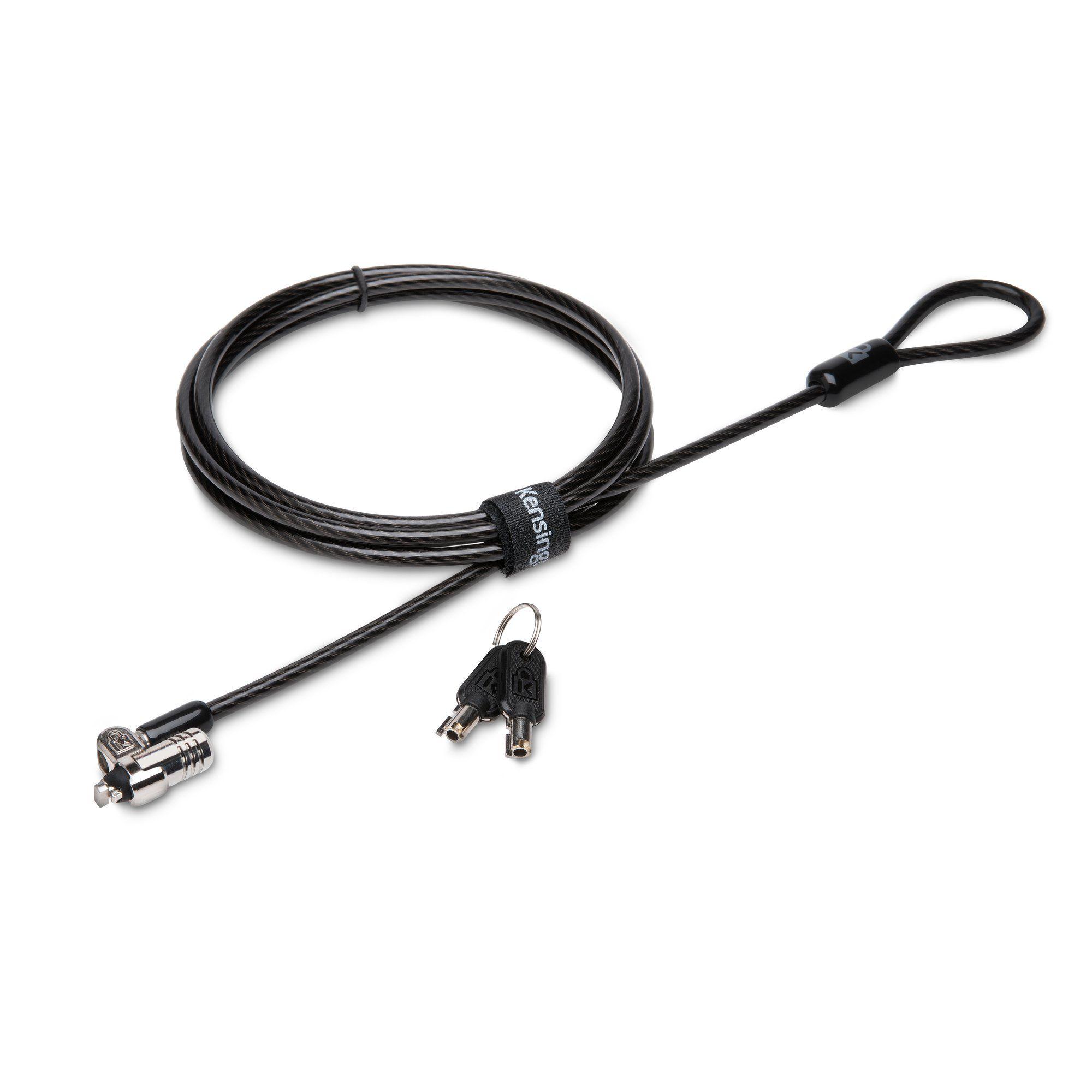 Cabo de Segurança para Portátil KENSINGTON MicroSaver 2.0 K65020EU (Computador portátil - Aço carbono - chave - Preto/Prateado)