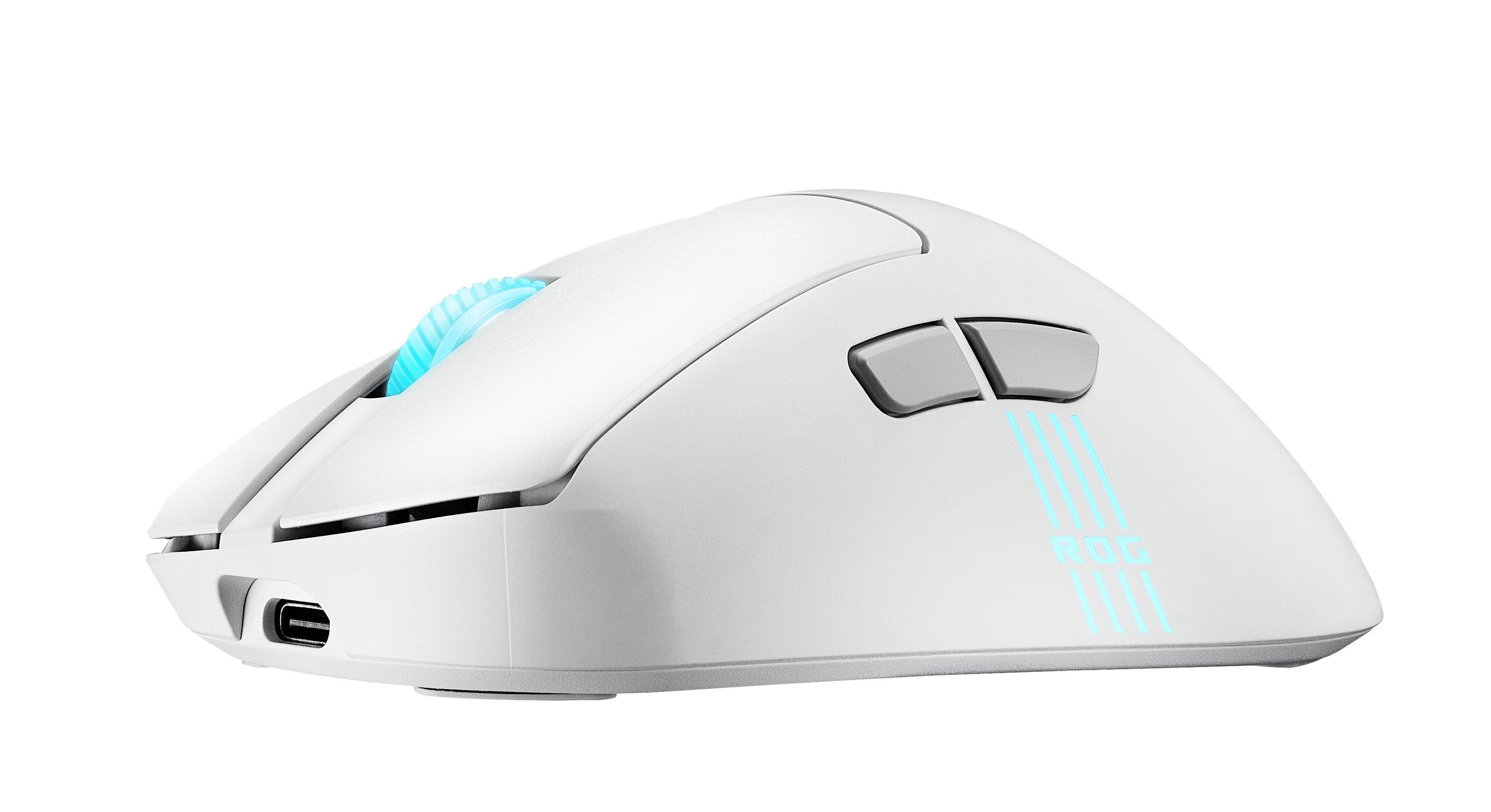 Rato ASUS ROG Keris II Origin WHT (Mão direita - 42000 DPI - Ótico - Branco) — miniatura 7