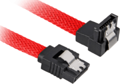 Cabo SATA III SHARKOON 90° (45 cm - Vermelho)