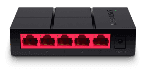 Switch de Rede MERCUSYS MS105G (Gigabit Ethernet - 0,512 MB - Até 1000 Mbps - Preto)