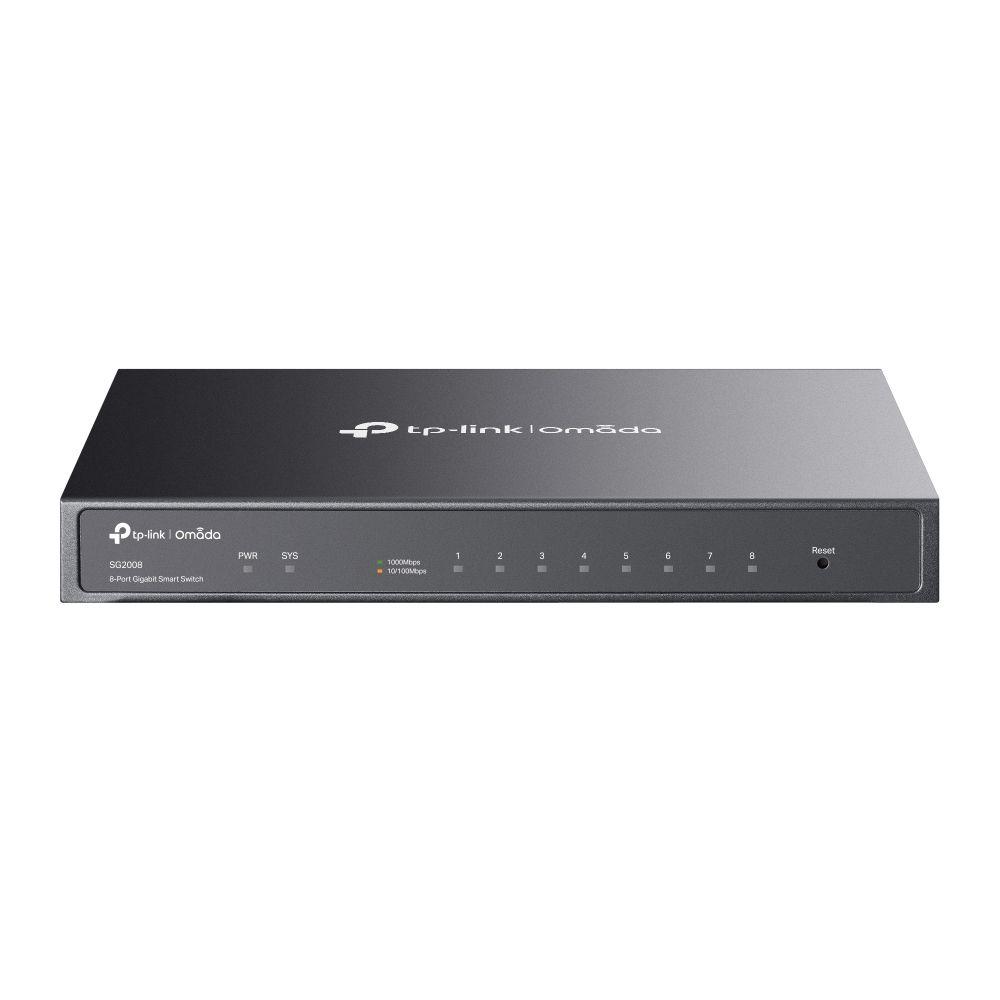 Switch de Rede Gerido TP-LINK TL-SG2008 (Gigabit Ethernet - 4,1 MB - 16 Gbit/s - Preto)