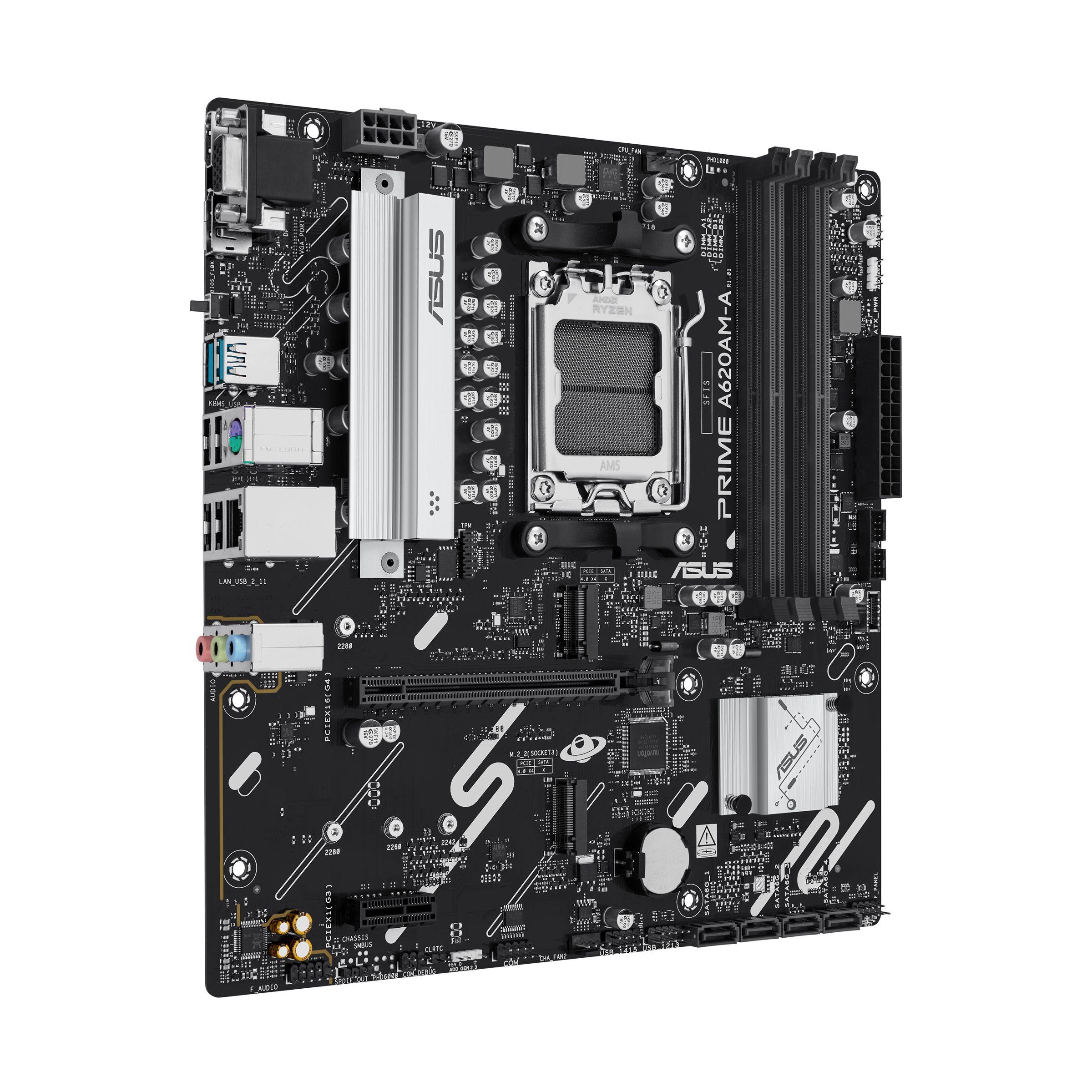 Motherboard ASUS PRIME A620AM-A-CSM (AM5 - micro ATX - Duplo canal) — miniatura 2