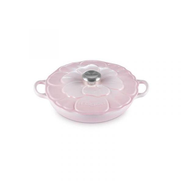 Caçarola Baixa LE CREUSET Pétala Signature (Ferro fundido esmaltado - 26 cm - Rosa)