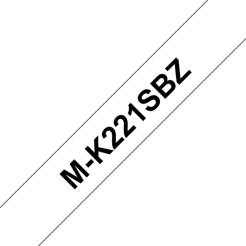 Fita de Impressão BROTHER M-K221SBZ (Preto sobre Branco)