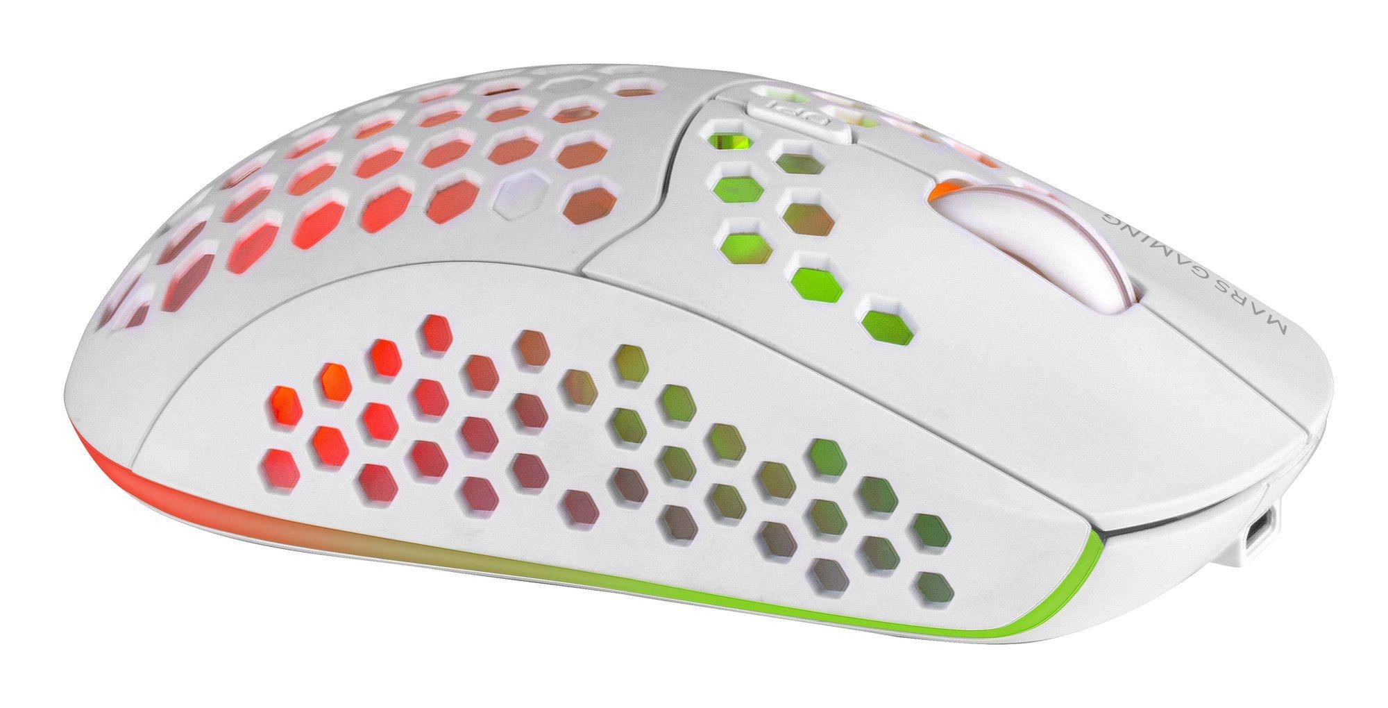 Conjunto Teclado, Rato e Tapete de Rato MARS GAMING MCPWXWES (Espanhol - Interruptor de membrana - Tamanho completo - Branco), miniatura 6