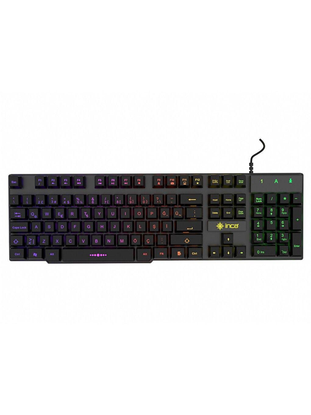 Teclado Gaming INCA IKG-446 (DE - RGB com efeito arco-íris - Preto) — miniatura 2