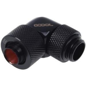 Conector Rotativo 90° para Refrigeração Líquida ALPHACOOL HF 13/10 (G1/4 - Preto)