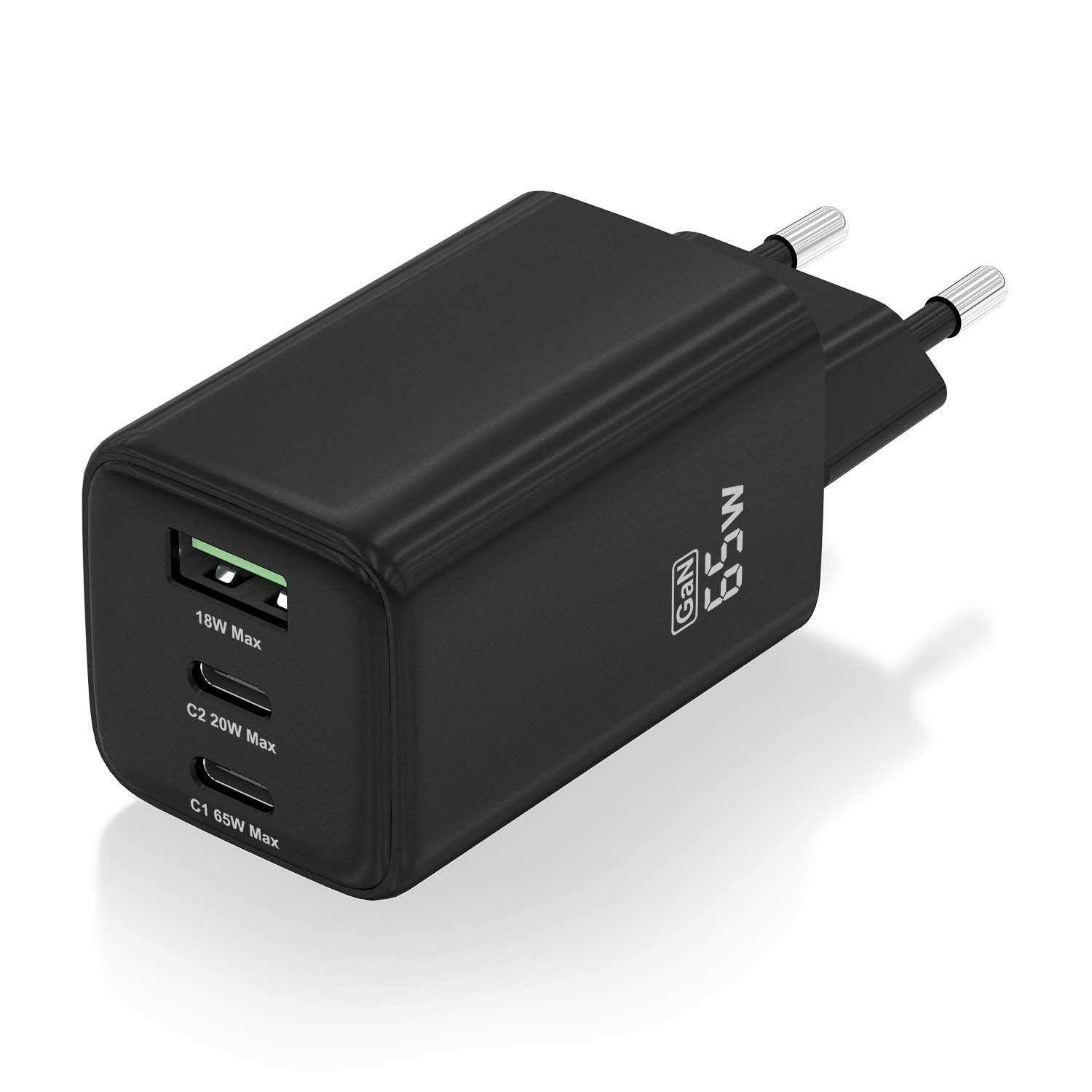 Carregador de Parede AISENS ASCH-65W3P042-BK (65 W - Preto), miniatura 2