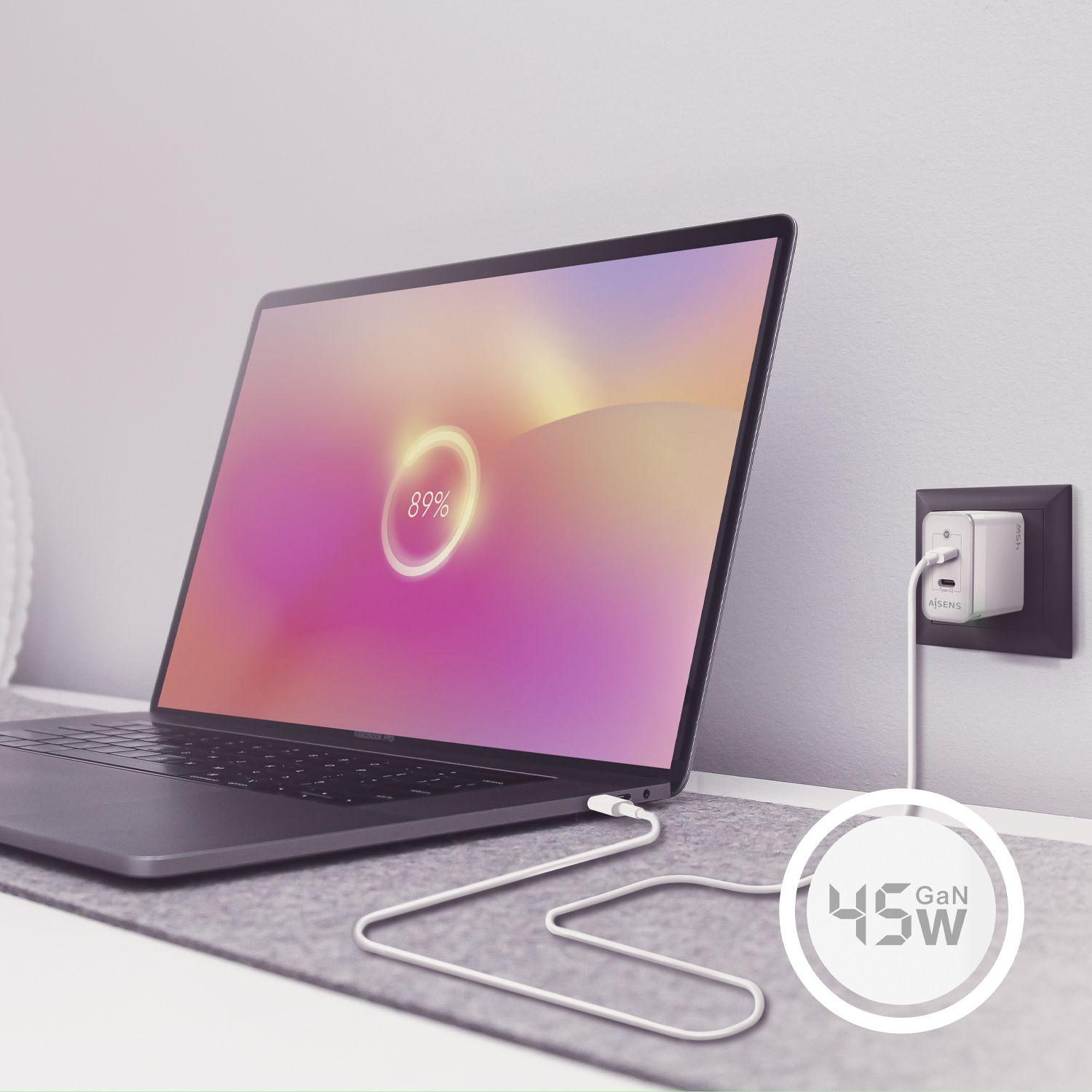 Carregador de Parede AISENS ASCH-45W2P005-W (45 W - Branco), miniatura 6