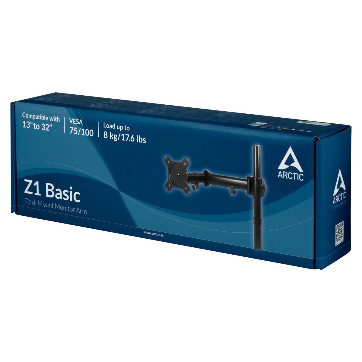 Suporte de Monitor de Secretária ARCTIC Z1 Basic (100 x 100 mm - 75 x 75 mm - 81,3 cm - Preto), miniatura 8