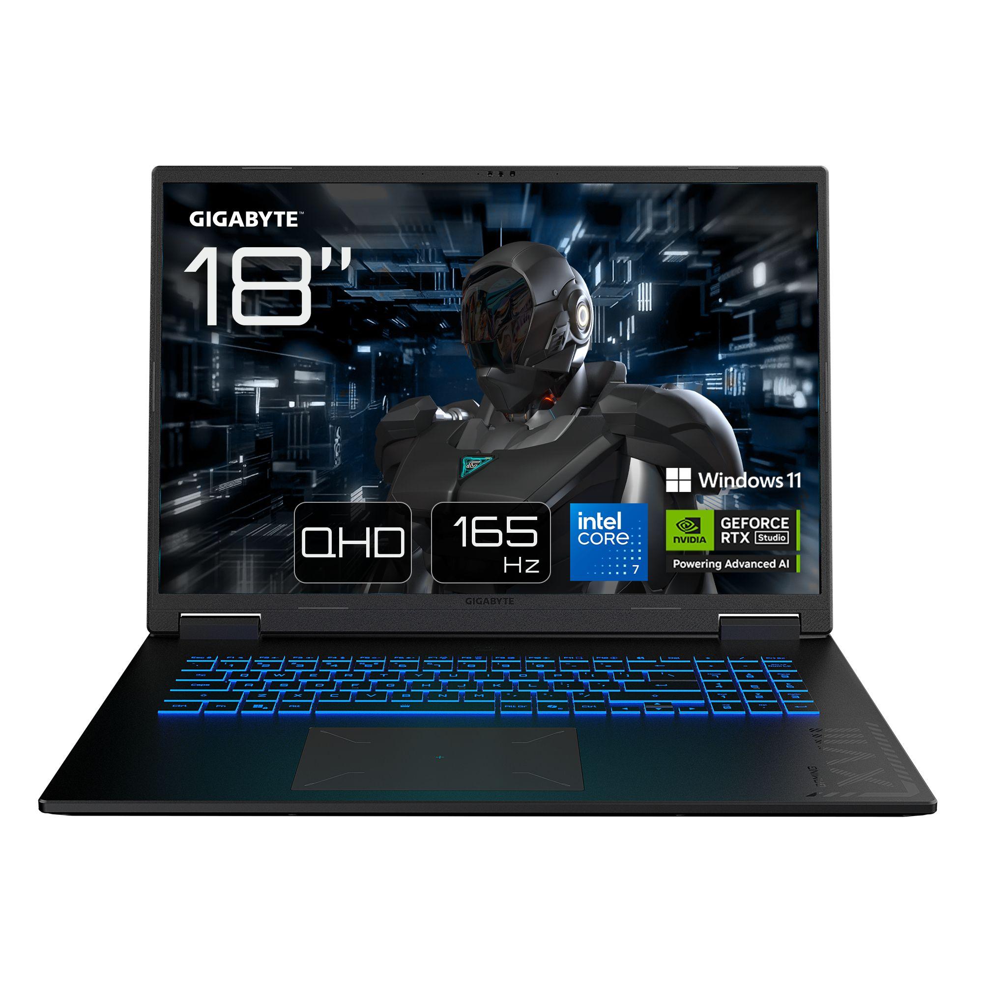 Computador Portátil GIGABYTE Gaming A18 PRO DXJG3DEBC4SH (Windows 11 Home - Intel Core 7 - 240H - Preto)