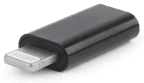 Adaptador GEMBIRD A-USB-CF8PM-01 (8 pinos - USB Tipo-C - Apple - Preto)
