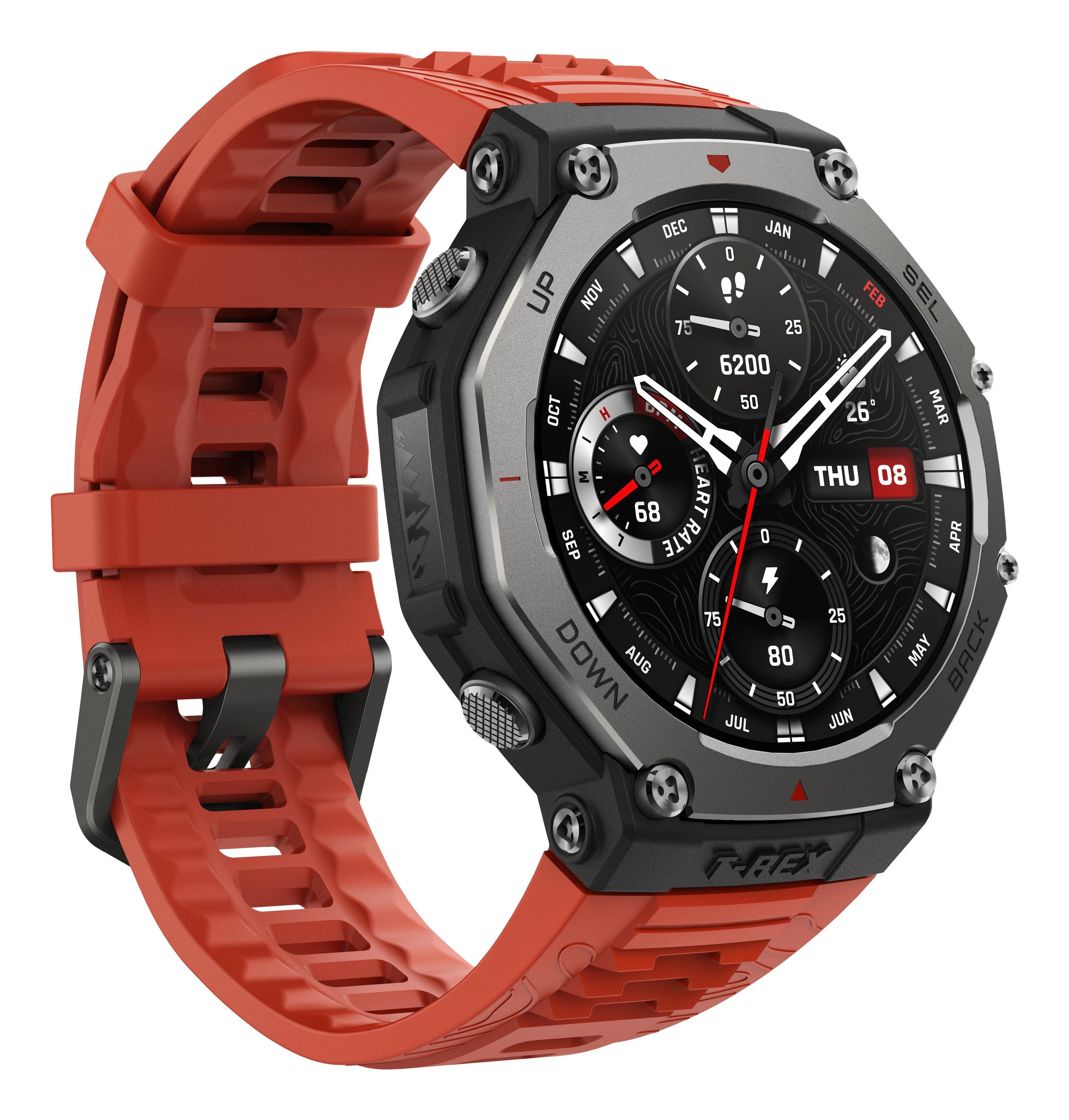 Smartwatch AMAZFIT T-Rex 3 (Redondo - Zepp OS - OLED - Vermelho Lava) — miniatura 4