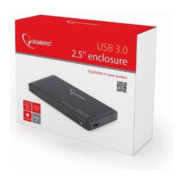 Caixa Externa HDD GEMBIRD EE2-U3S-2 (2.5" - Preto) — miniatura 3