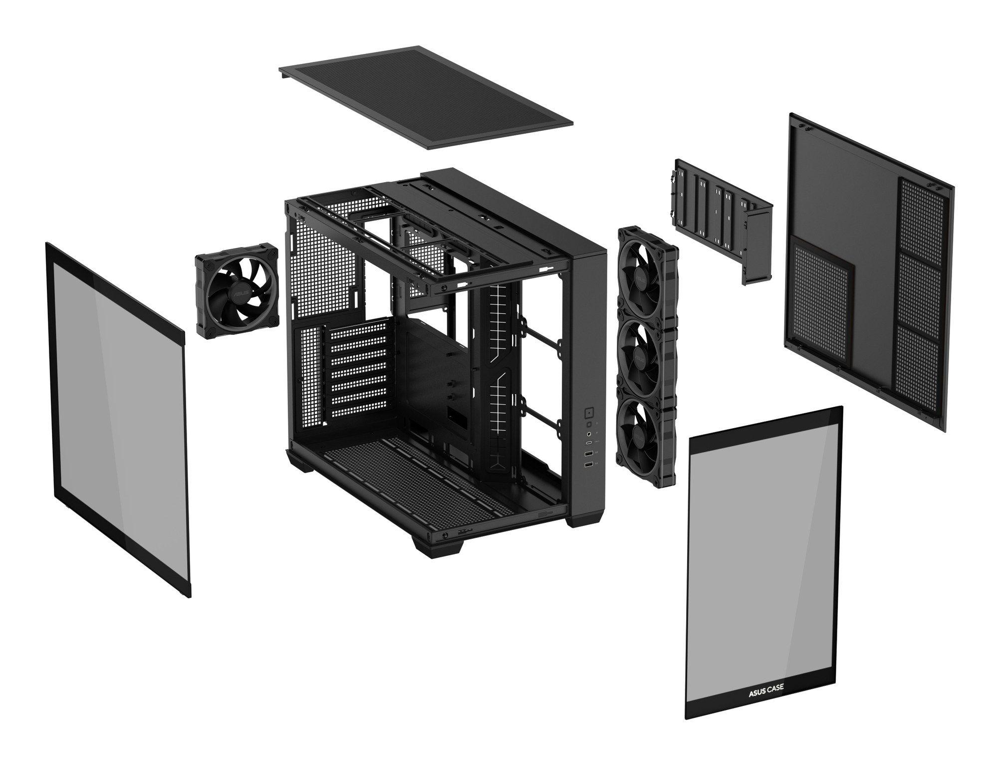 Caixa de PC ASUS A32PLUSTGARGBBLACK (ATX, Micro ATX, Mini-ITX - Midi Tower - Metal - Preto) — miniatura 14