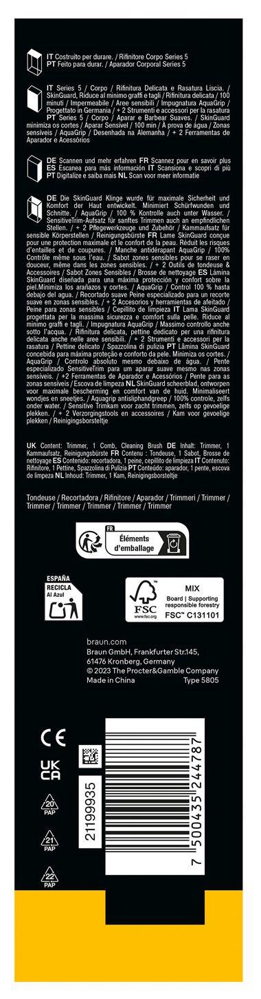 Aparador Corporal BRAUN BG5500 (Cinzento e Branco) — miniatura 5