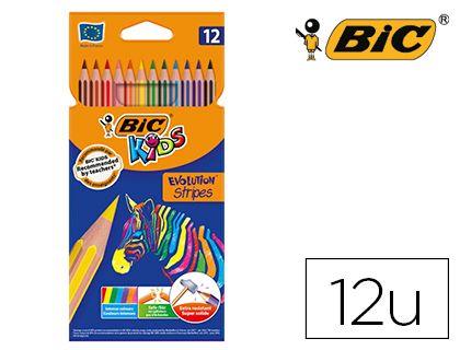 Lápis de Cor BIC Kids Evolution Stripes (Resina, sem madeira - Cores Sortidas), miniatura 2