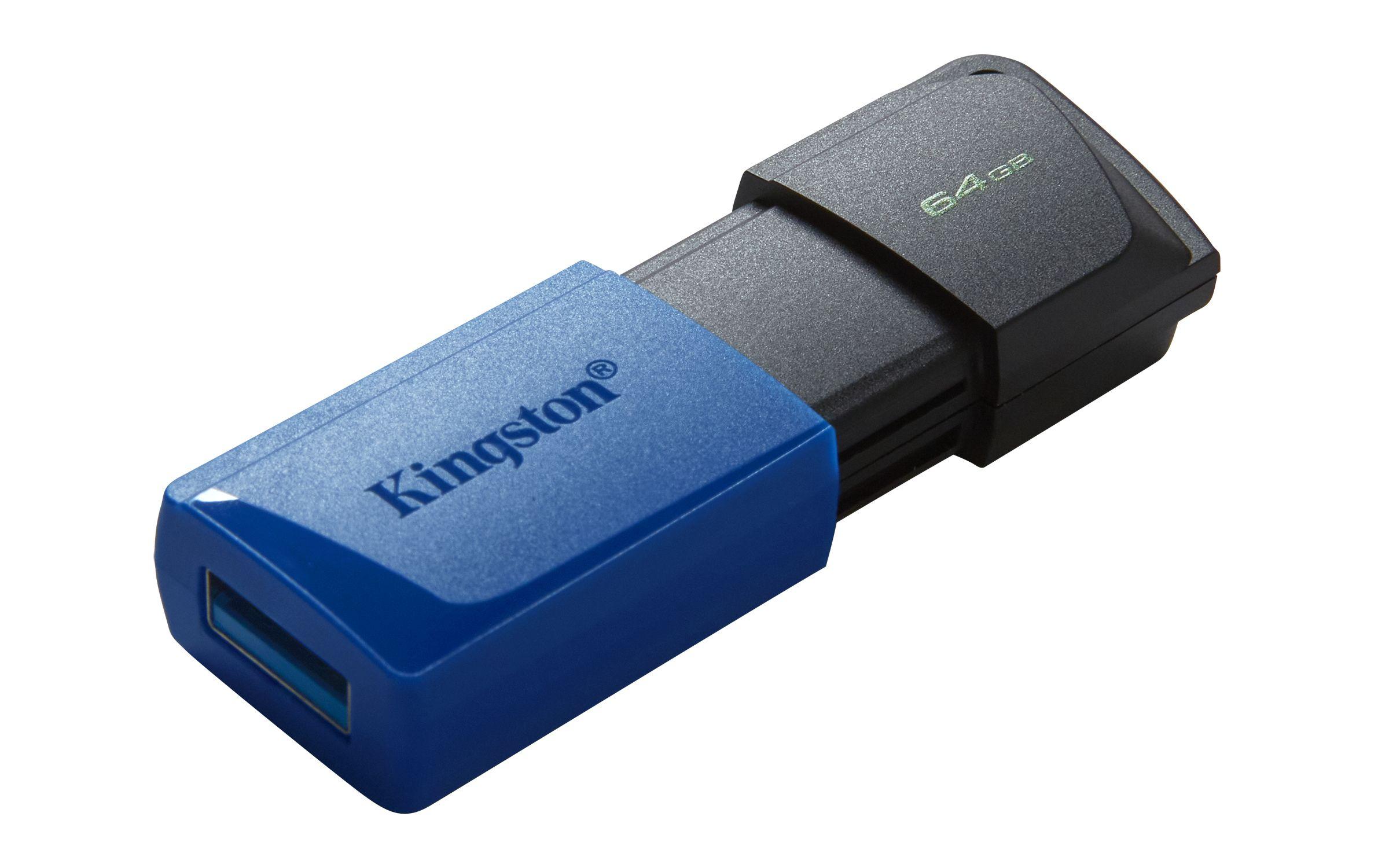 Pen USB KINGSTON DataTraveler Exodia M DTXM/64GB (64 GB - Deslizante - USB Type-A - Preto/Azul) — miniatura 4