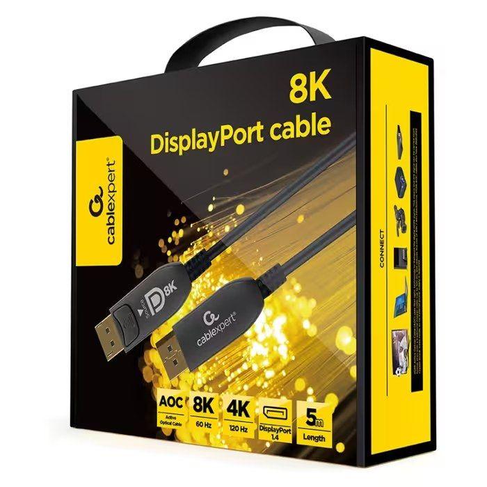 Cabo DisplayPort GEMBIRD CC-DP8K-AOC-5M (5 m - Preto) — miniatura 3
