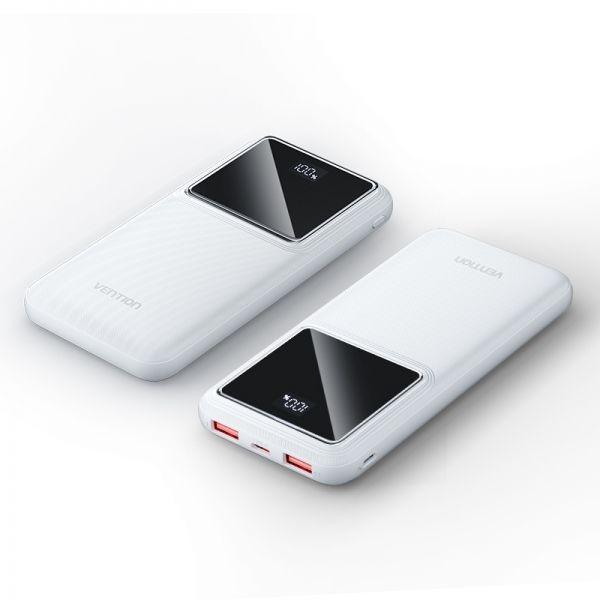 Powerbank VENTION FHKW0 (22,5 W - Micro-USB e USB-C - Branco), miniatura 2
