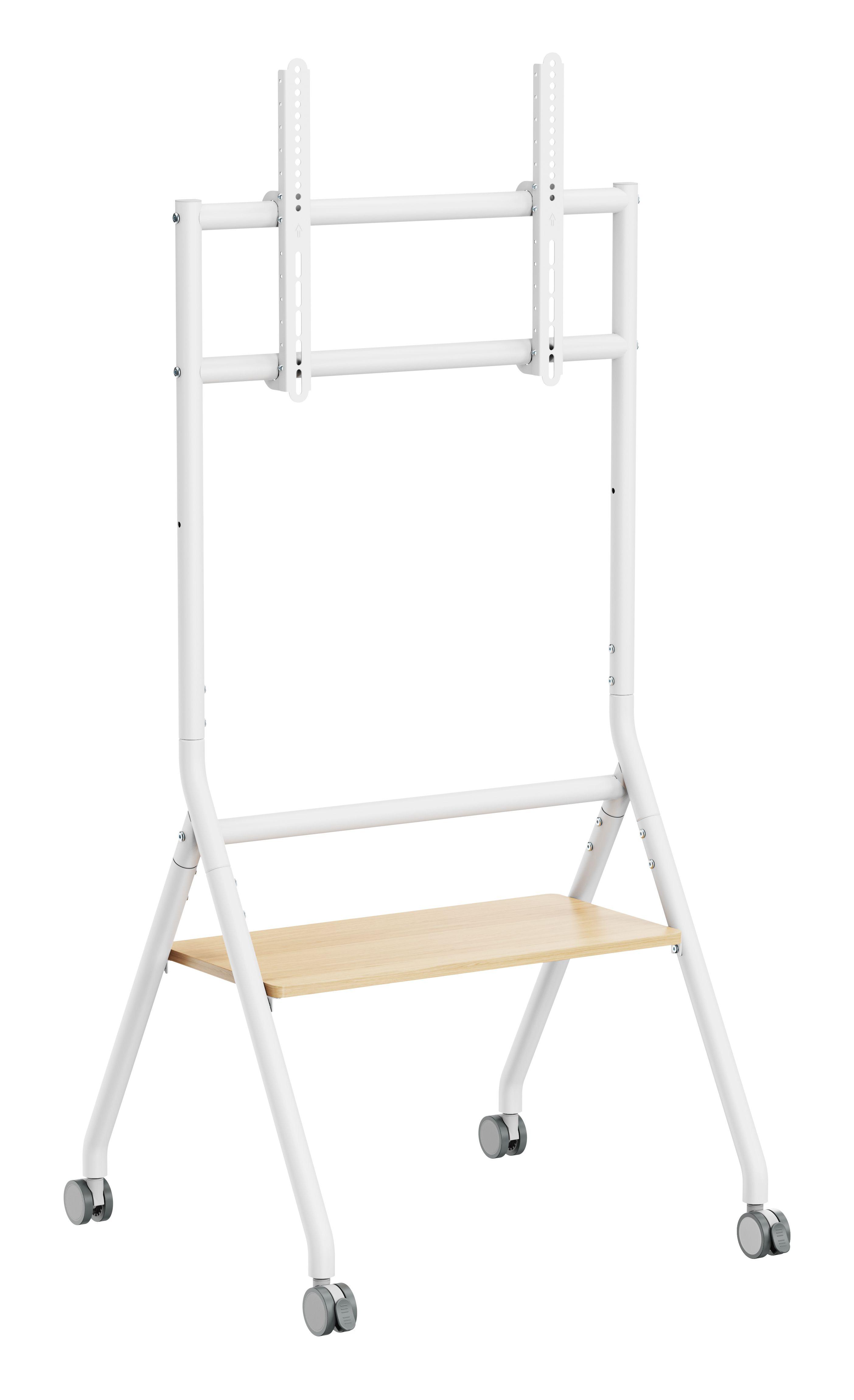 Suporte de Chão para TV EWENT EW1582 (600 x 400 mm - 200 x 200 mm - 2,18 m - Branco e Madeira)