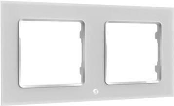 Espelho Duplo para Interruptores SHELLY Wall Frame 2 (150 mm x 80 mm x 10 mm - Branco)