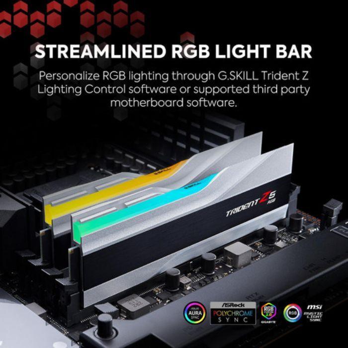 Memória RAM G.SKILL Trident Z5 RGB Silver F5-6400J3239G16GX2-TZ5RS (6400MHz - 32GB - 288-pin DIMM), miniatura 3