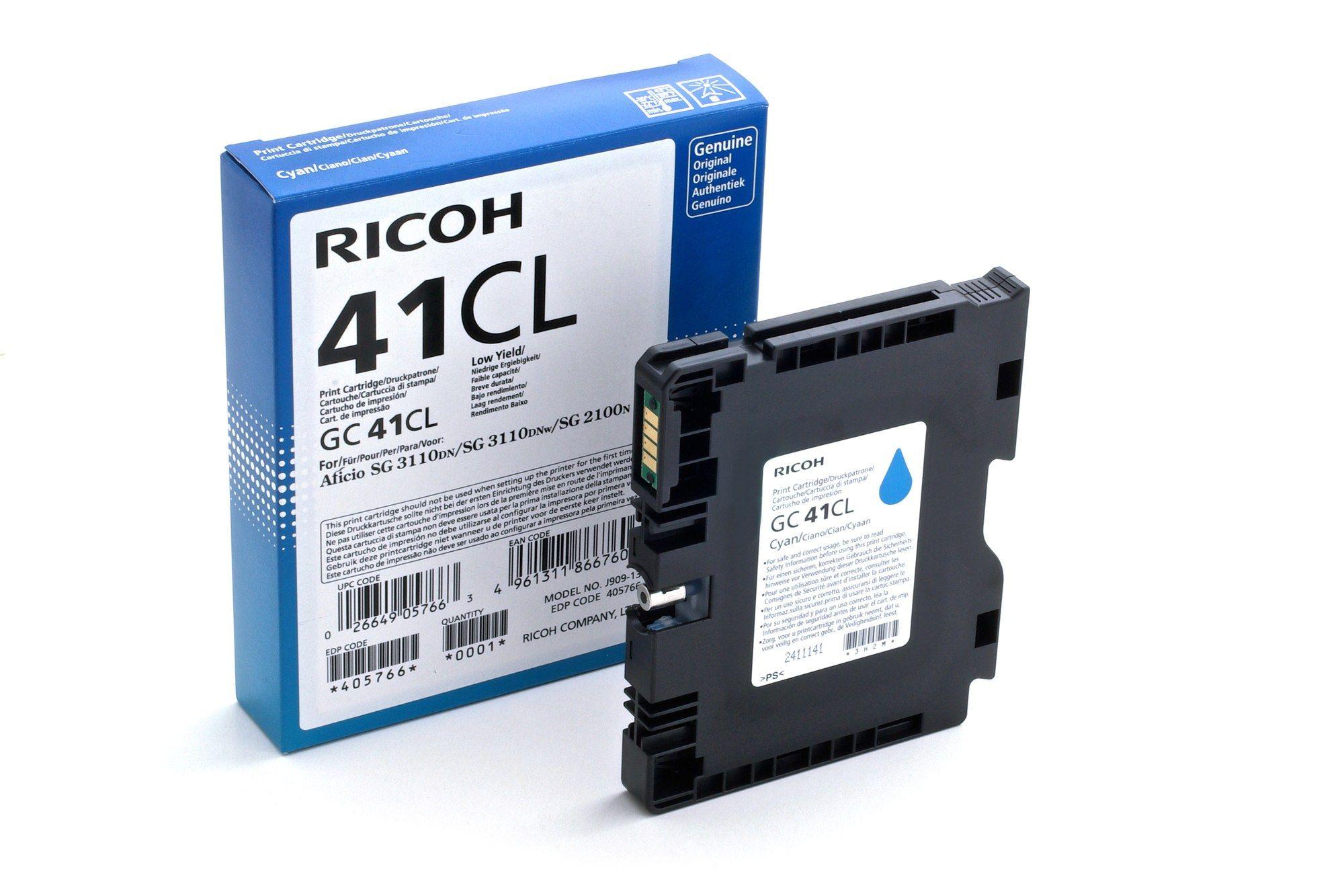 Tinteiro RICOH 405766 (600 páginas - Ciano)