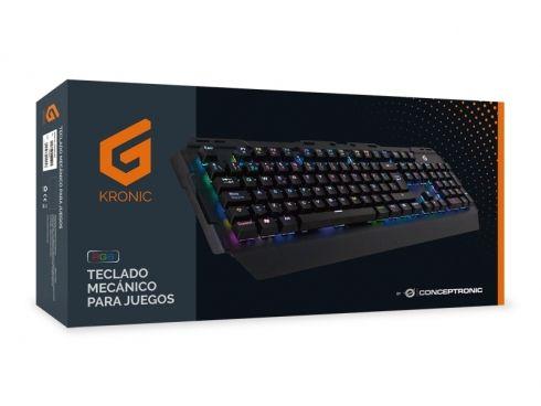 Teclado CONCEPTRONIC KRONIC01ES (Espanhol - Interruptor de chave mecânico - Tamanho completo - Preto) — miniatura 4