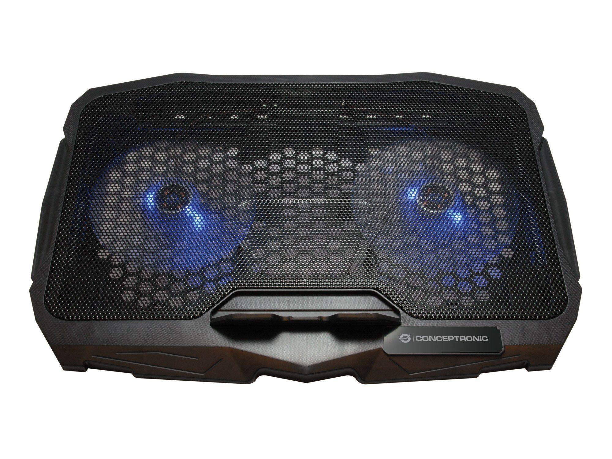 Base de Refrigeração para Portátil CONCEPTRONIC THANA07B (17" - 2 Ventiladores - Preto)
