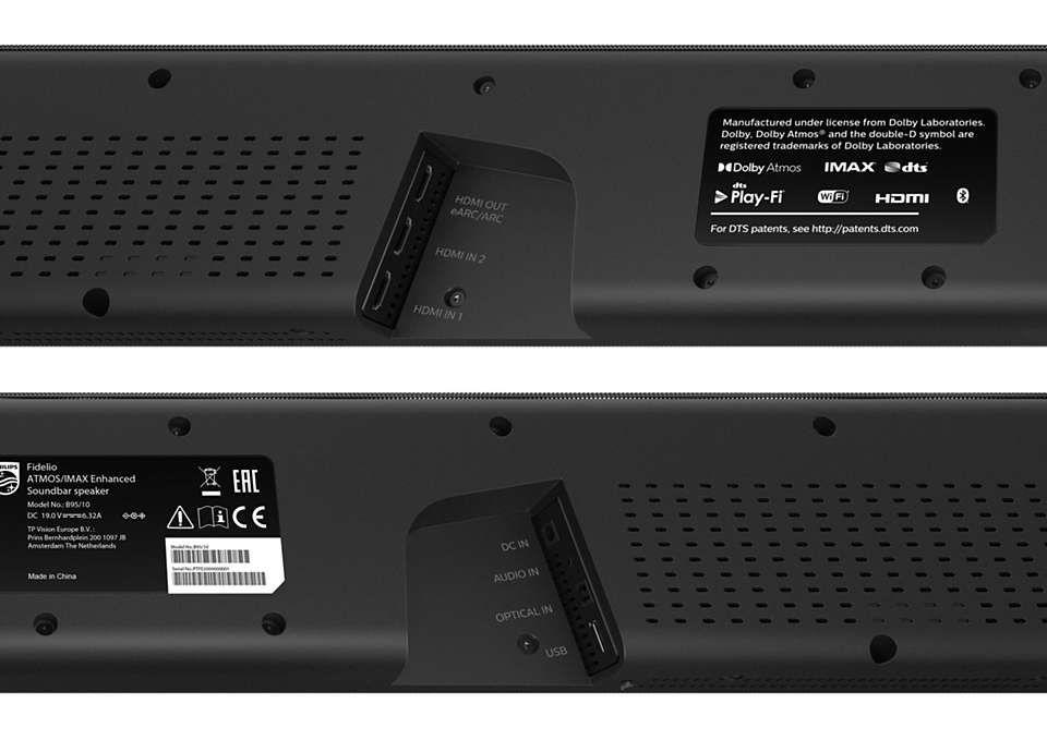Barra de Som PHILIPS B95/10 (410 W - AC - Preto) — miniatura 5