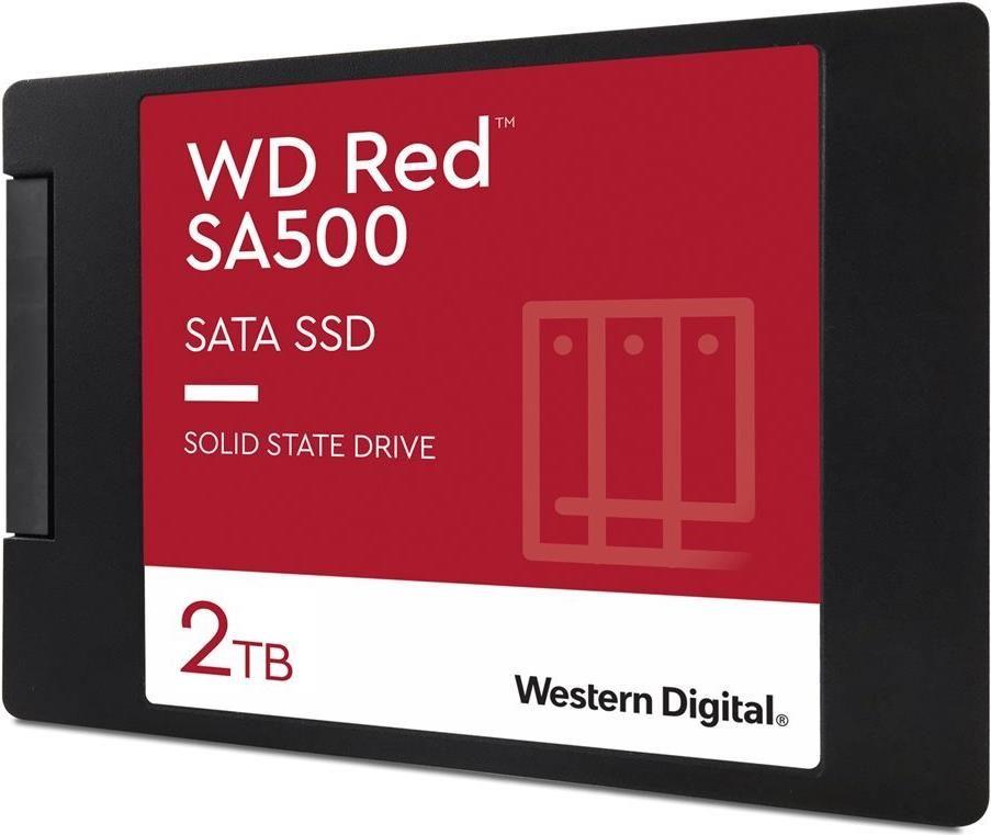 SSD WESTERN DIGITAL Red SA500 WDS200T2R0A-68CKB0 (2 TB - 2,5" - SATA 6.0 Gb/s - Vermelho)