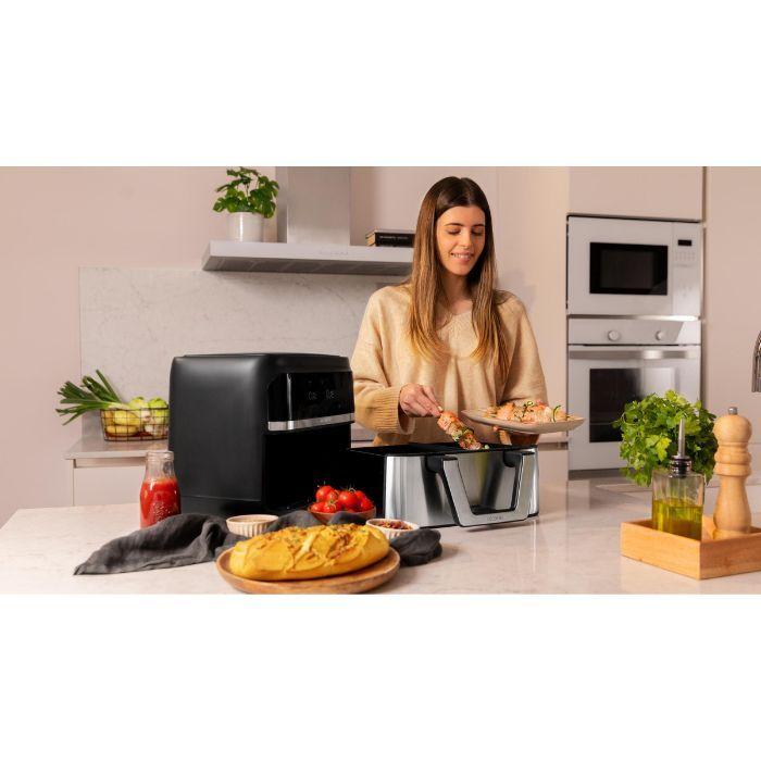 Fritadeira de Ar Quente CECOTEC Cecofry Dual 9000 (2850 W - Preto e Cinza), miniatura 5