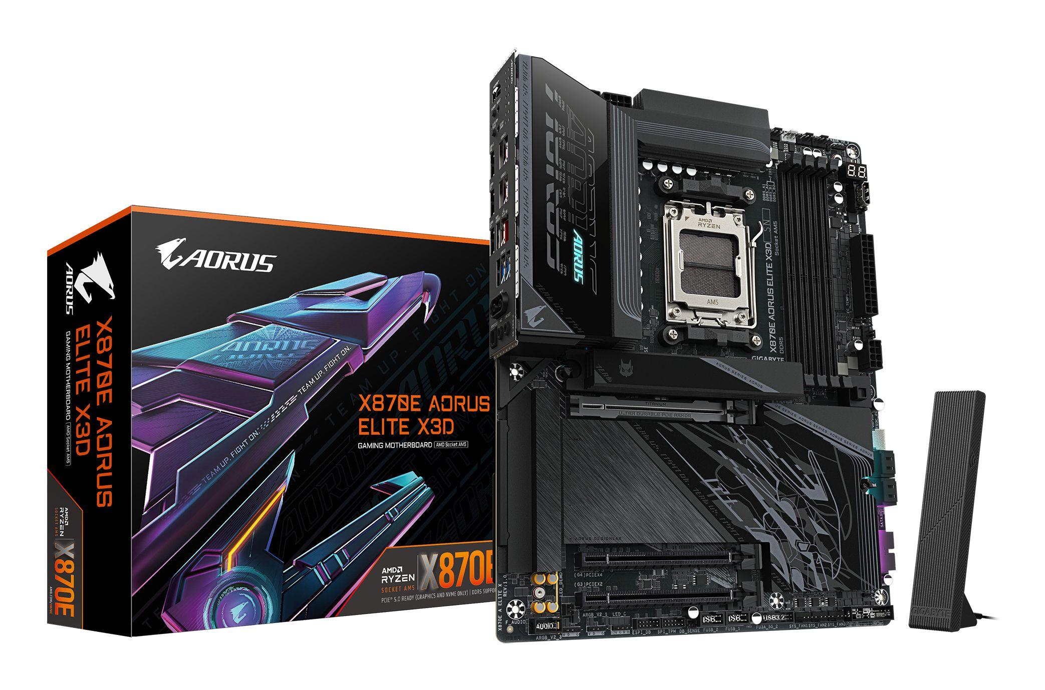 Motherboard GIGABYTE X870E AORUS ELITE X3D (AM5 - ATX - Duplo canal - Preto)