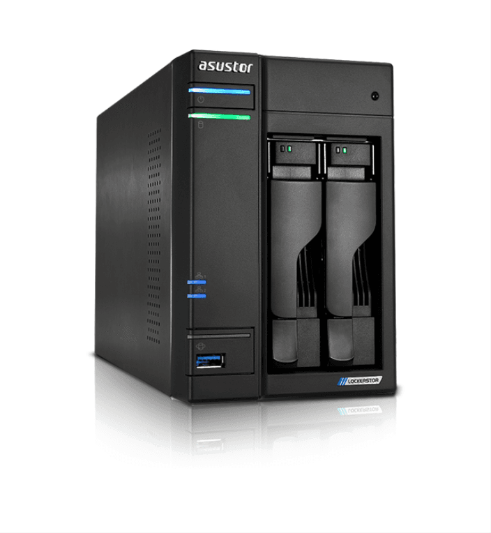 NAS ASUSTOR AS6702T (M.2, SATA - 4 GB - 2 baias - Preto)