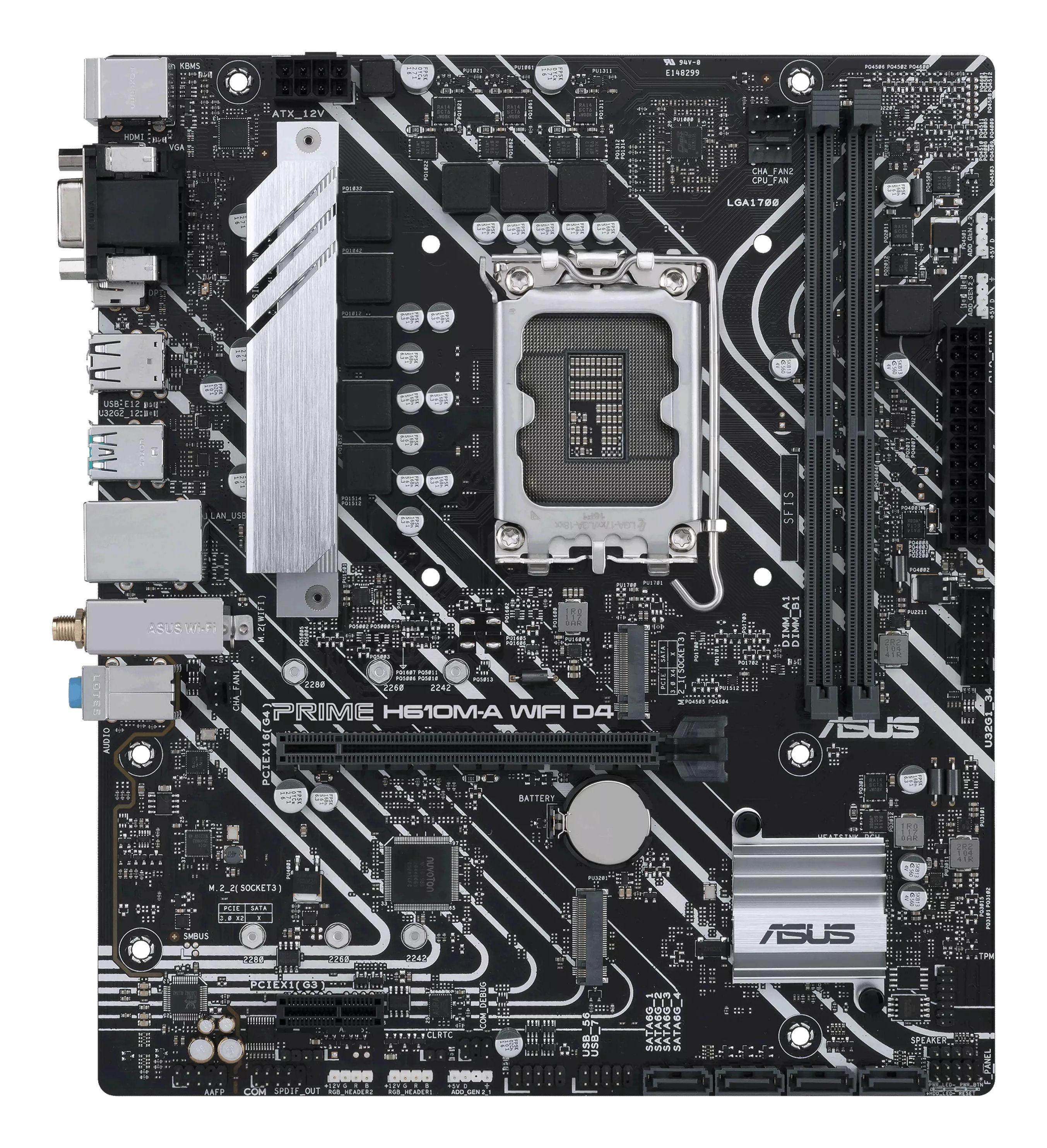 Motherboard ASUS PRIME H610M-A WIFI D4 (LGA 1700 - micro ATX - Duplo canal) — miniatura 2